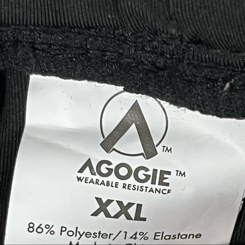 AGOGIE Black Ruched  Wearable Drawstring Waist Compression +40 Leggings Large - Picture 3 of 8